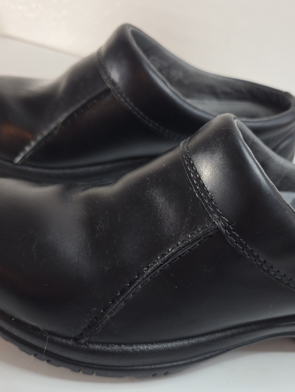 DANSKO WIL LEATHER BLACK SMOOTH SLIP-ON LOW BACK MULES CLOGS MENS SIZE 43 VGUC - Picture 6 of 16